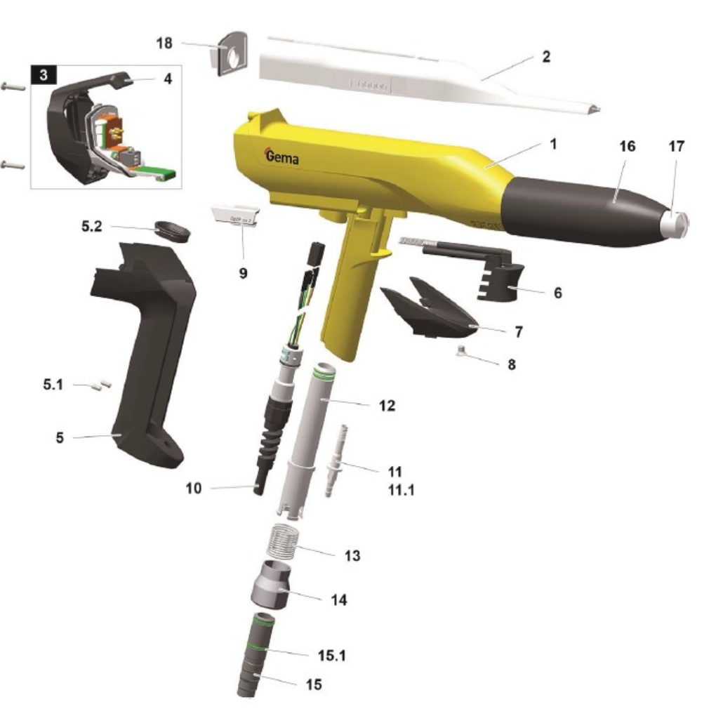 Buse jet plat NF08/ NF20 / NF40 Pistolet GM02 / GM03 / GM04