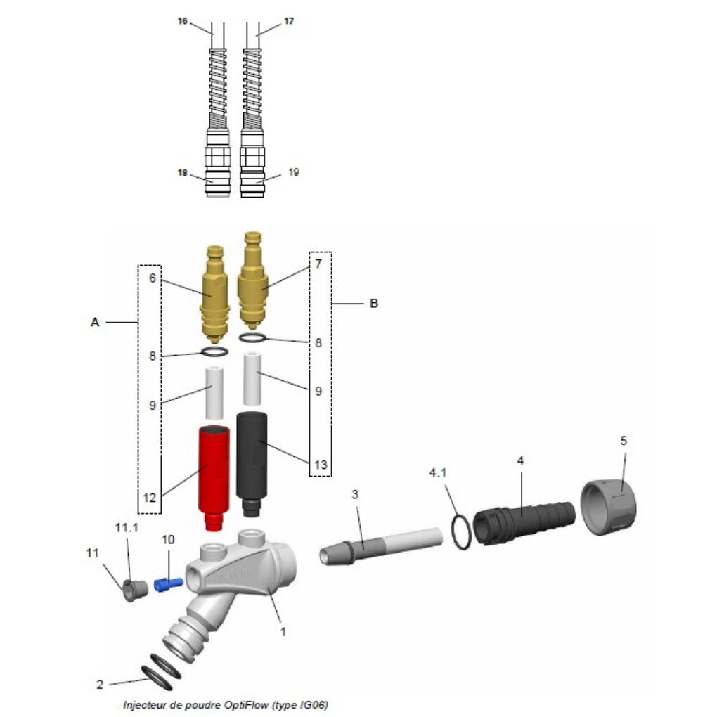 Raccord / manchon Pompe Poudre IG06